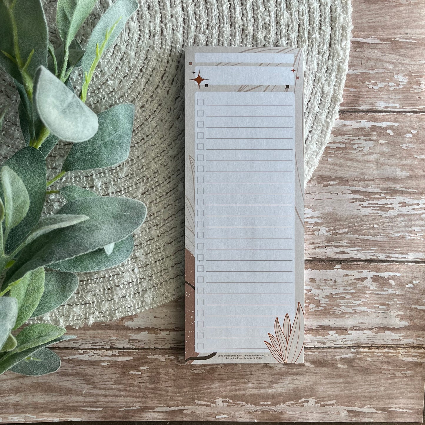 “Desert Vibes” List Pad/Grocery List