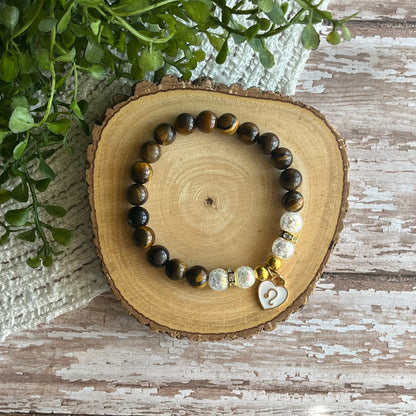 Zodiac Charm Tiger’s Eye Bracelet - Leo