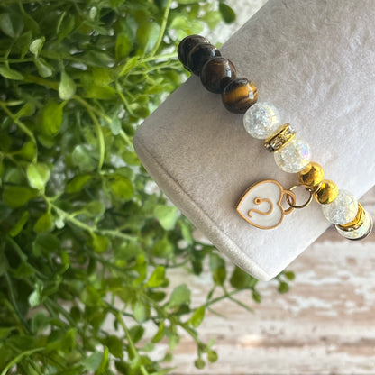 Zodiac Charm Tiger’s Eye Bracelet - Leo
